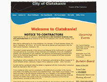 Tablet Screenshot of cityofclatskanie.com
